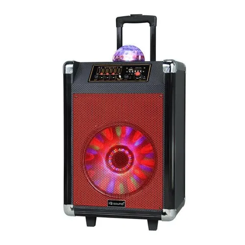 12" Portable Bluetooth Speaker with Disco Ball Light