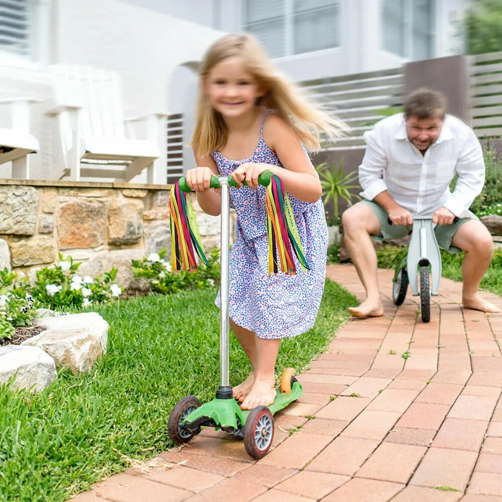 2 PCS Kid's Rainbow Bike Streamers For Girls Boys Children's Tassel Scooters Ribbons Bike Handlebar Streamers Ribbons