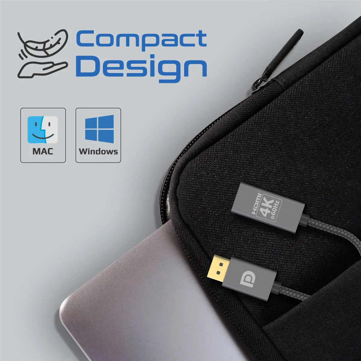 4K@60Hz High Definition DisplayPort to HDMI® Adapter