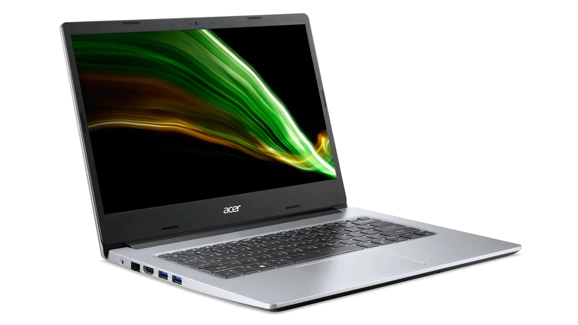 Acer, Aspire 1 Laptop, Intel Celeron N6000, 4 GB RAM, 256 GB SSD eMMC, 14" Inch FHD Display, Win 11 Home, Silver