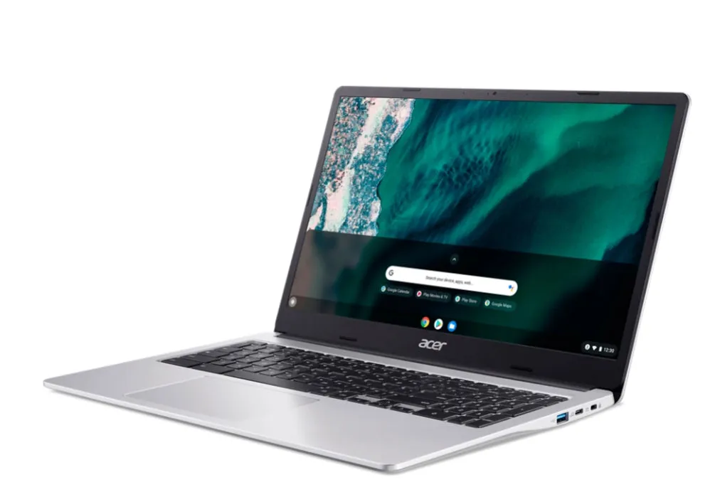 Acer Chromebook, Intel Celeron N4500, 8 GB RAM, 64 GB Flash, 15.6" Inch FHD Display, ChromeOS, Silver