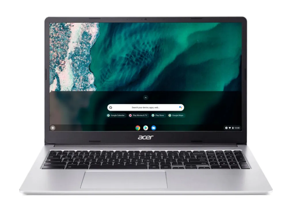 Acer Chromebook, Intel Celeron N4500, 8 GB RAM, 64 GB Flash, 15.6" Inch FHD Display, ChromeOS, Silver