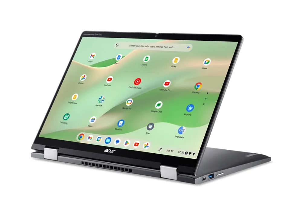 Acer Chromebook Spin 714, Intel Core i3 1315U, Intel UHD Graphics, 8 GB RAM, 256 GB SSD, 14" Inch WUXGA Touchscreen, ChromeOS, Grey