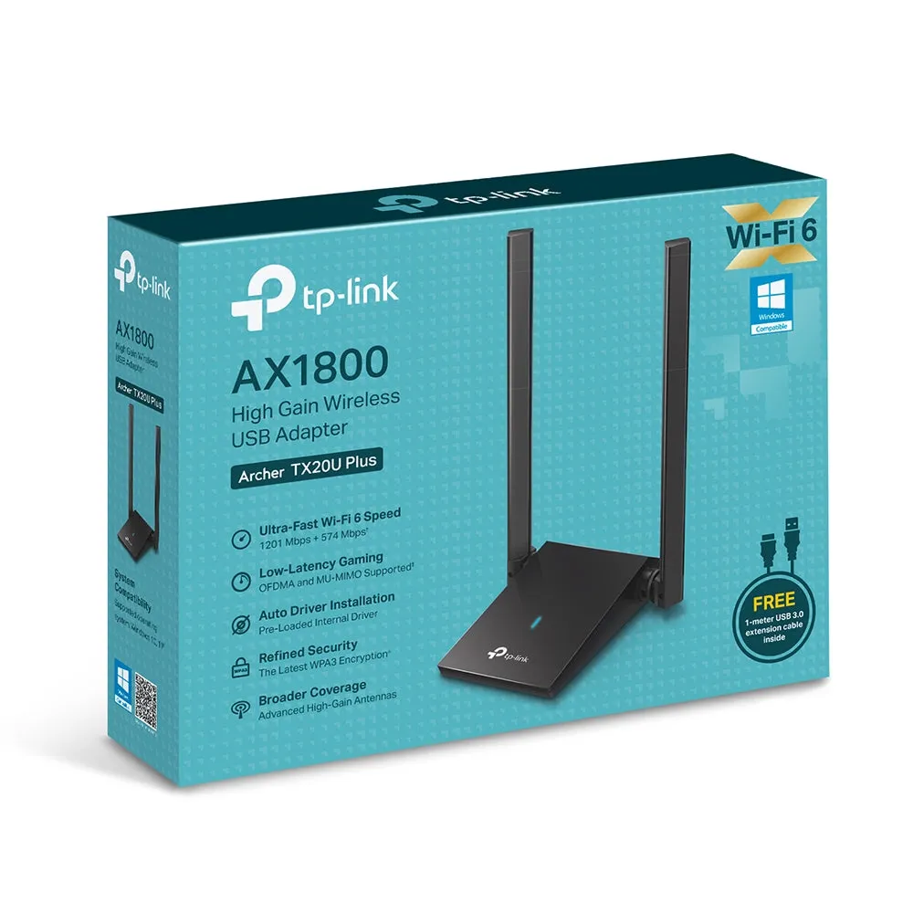 AX1800 Dual Antennas High Gain Wireless USB Adapter