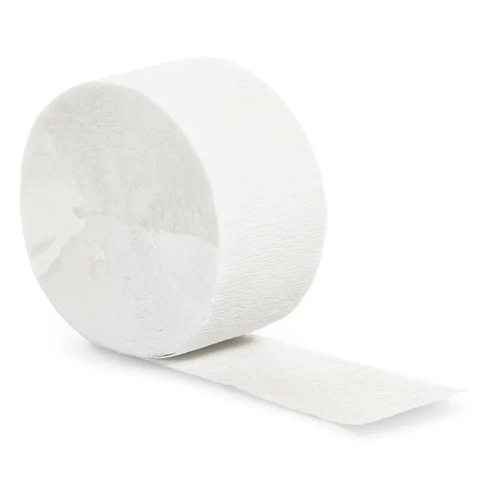 Bulk White Crepe Streamer 81 ft (12 per Case)