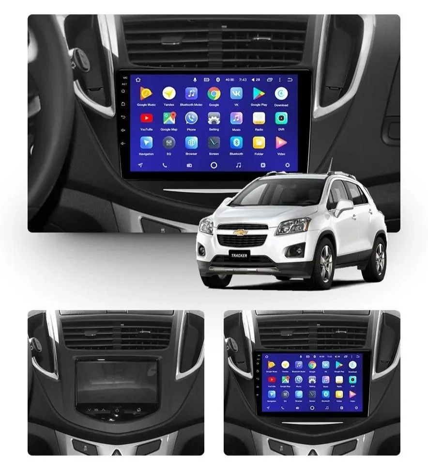 Car Dealz 10.2" Android 10.0 Chevrolet Holden Tracker Trax 3 2013-2019 In Dash Plus OEM Fascia