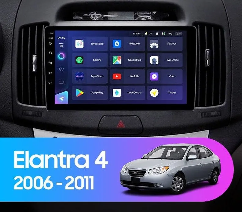 Car Dealz 10.2" Android 10.0 For Hyundai Elantra 4 HD 2006 - 2012 In Dash Plus OEM Fascia