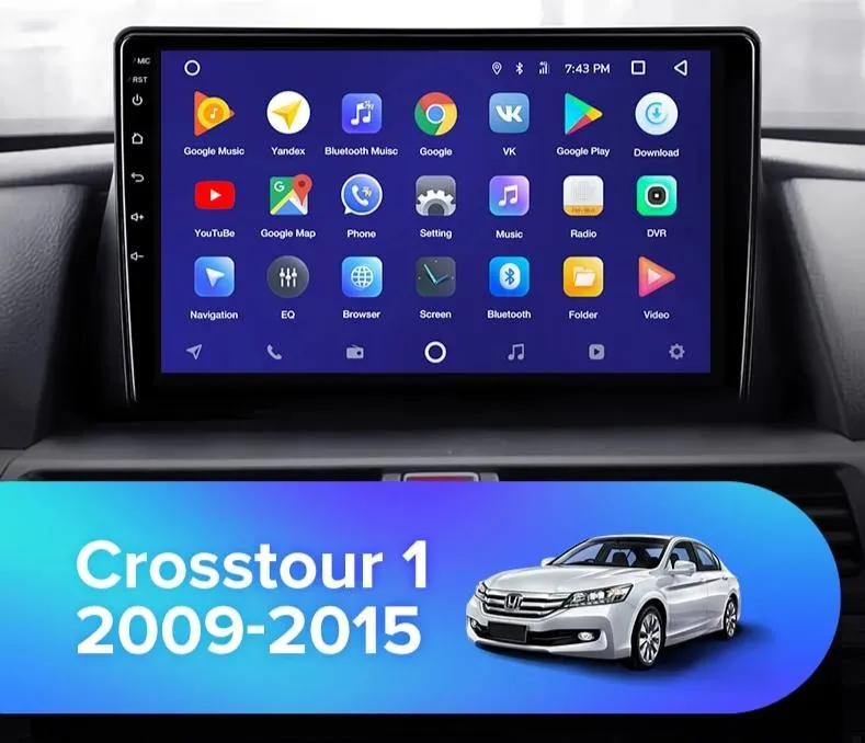 Car Dealz 10.2" Android 10.0 Honda Crosstour 1 TF 2009-2015 w CAM In Dash Plus OEM Fascia