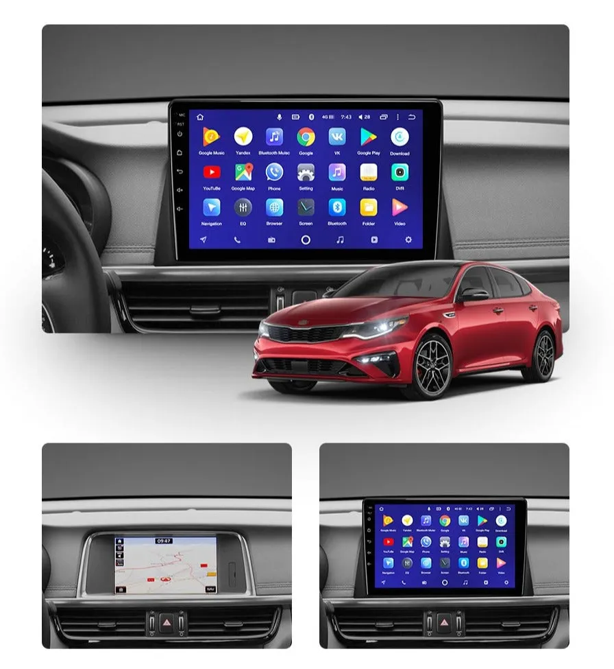 Car Dealz 10.2" Android 10.0 Kia Optima 4 JF 2015 - 2020 In Dash Plus OEM Fascia