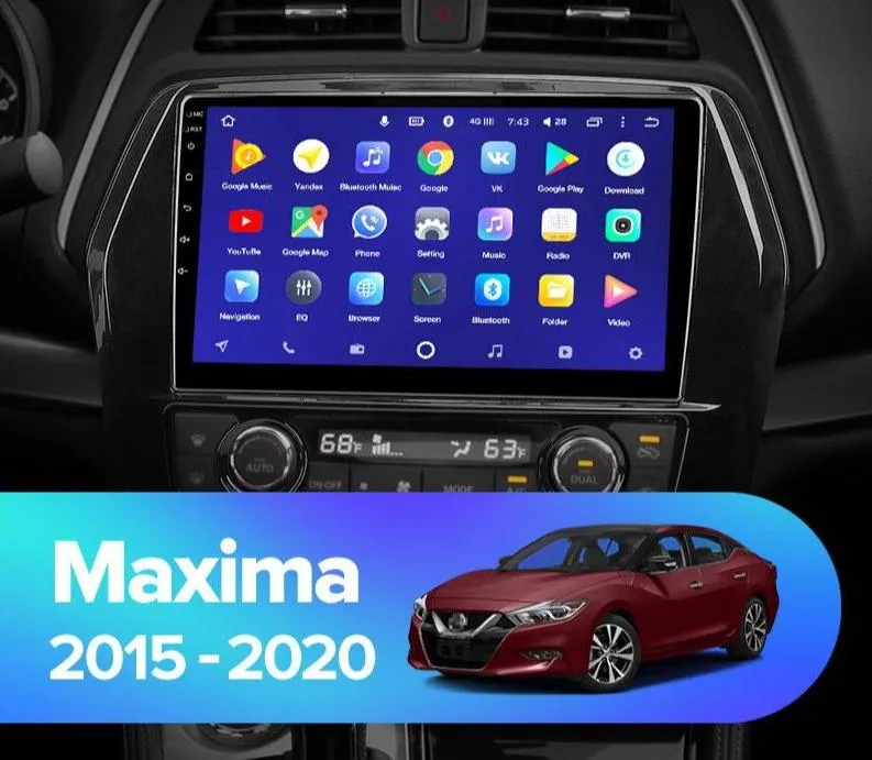 Car Dealz 10.2" Android 10.0 Nissan Maxima A36 2015 - 2020 In Dash Plus OEM Fascia