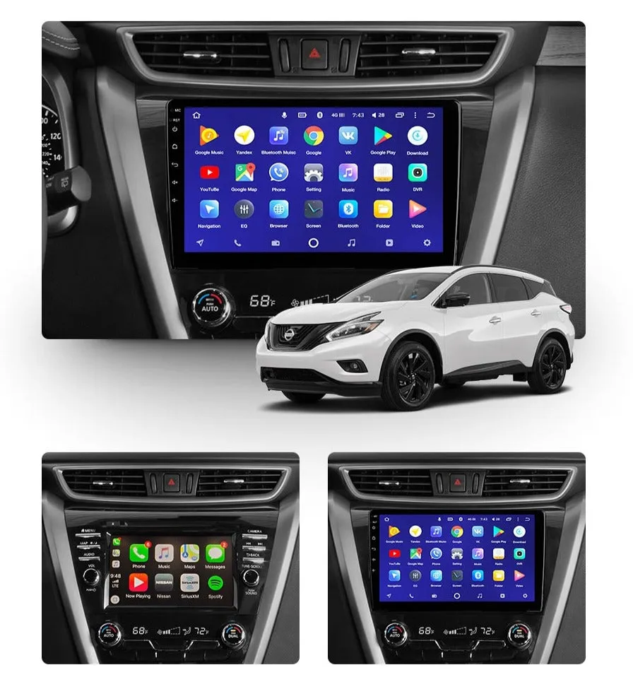 Car Dealz 10.2" Android 10.0 Nissan Murano 3 Z52 2014 - 2020 In Dash Plus OEM Fascia