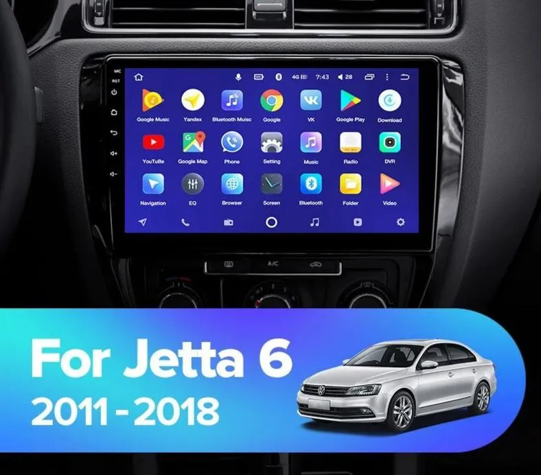 Car Dealz 10.2" Android 10.0 Volkswagen Jetta 6 2011-2018 w CAM In Dash Plus OEM Fascia