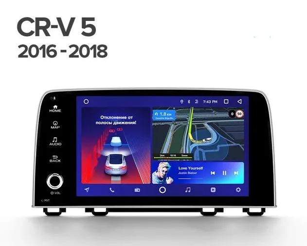 Car Dealz 9" Android 10.0 Honda CRV CR-V 5 RT RW 2016-2018 w CAM In Dash Plus OEM Fascia