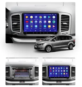 Car Dealz 9" Android 10.0 Volkswagen Sharan 2010-2015 w CAM In Dash Plus OEM Fascia