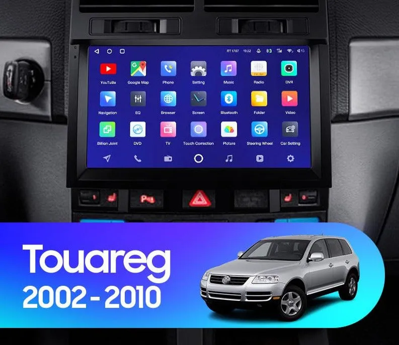 Car Dealz 9" Android 10.0 Volkswagen Touareg GP 2002 - 2010 In Dash Plus OEM Fascia