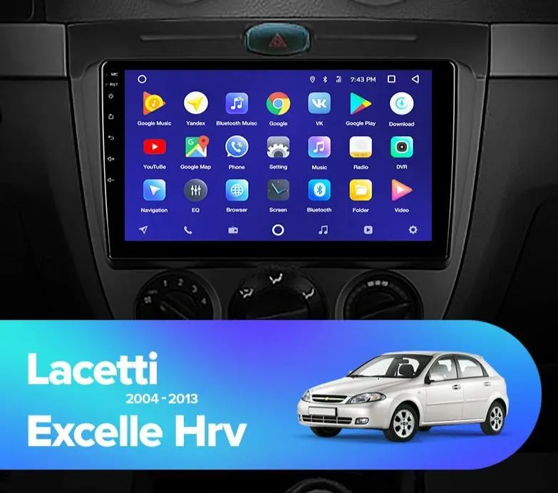 Car Dealz Car Dealz 10.2" Android 10.0 Chevrolet Holden Lacetti BUICK Excelle Hrv 2004 - 2013 In Dash Plus OEM Fascia