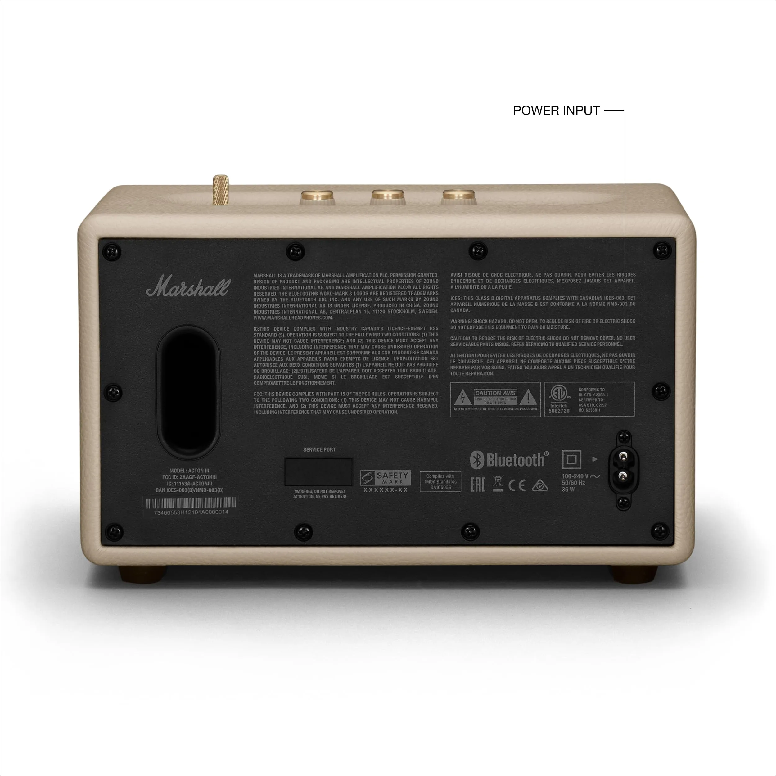 Certified Refurbished - Marshall Acton III Bluetooth Speaker (Cream)