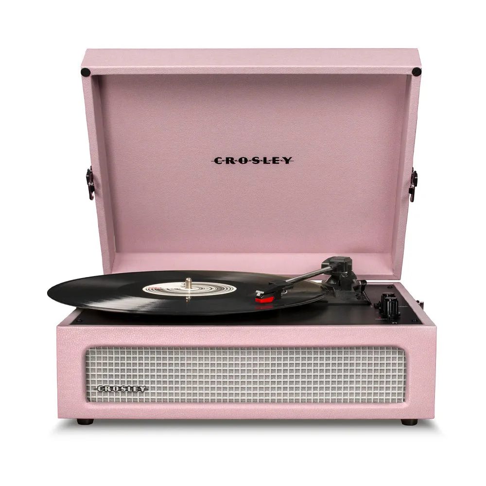 Crosley Voyager Bluetooth Portable Turntable - Amethyst   Bundled Crosley Record Storage Display Stand