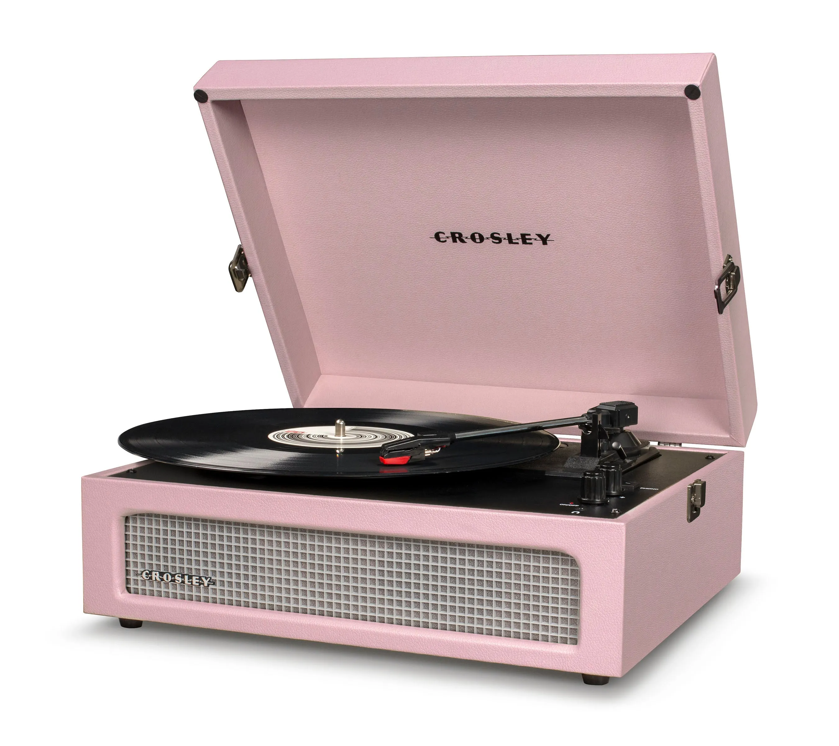 Crosley Voyager Bluetooth Portable Turntable - Amethyst   Bundled Crosley Record Storage Display Stand