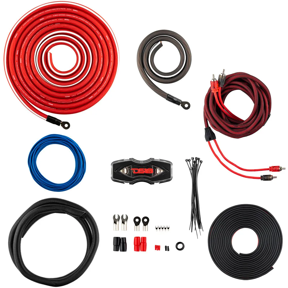 DS18 0-GA OFC 100% Copper Amplifier Installation Kit