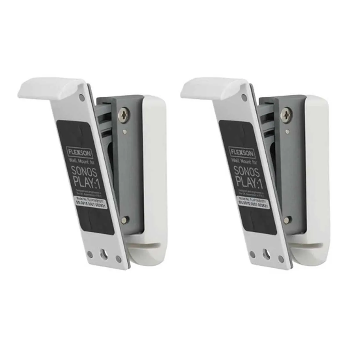 Flexson Wall Mount For Sonos Play:1 With Installation Hardware (Pair, White)