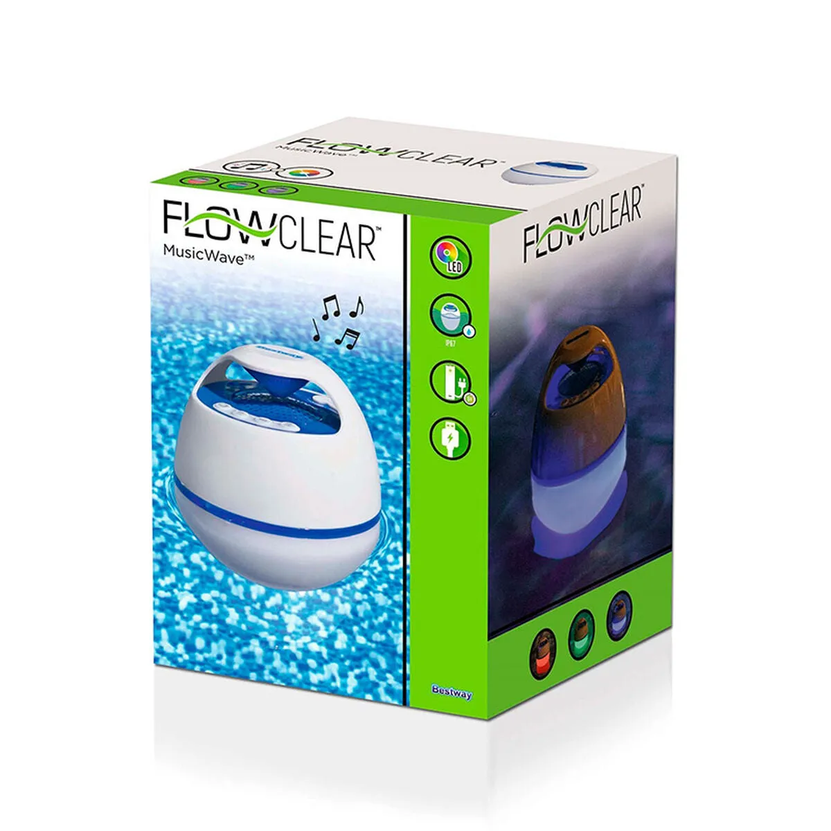 Floating Wireless Speaker with LED Bestway White 6 W