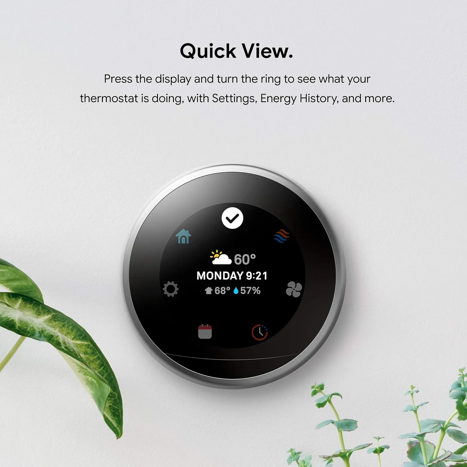 Google Nest Learning Thermostat - Programmable Smart Thermostat for Home - 3rd Generation Nest Thermostat - Works with Alexa