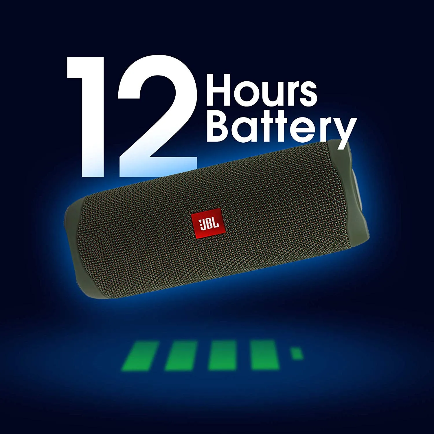 JBL Flip 5 Portable Waterproof Bluetooth Speaker with Hybrid Carrying Case (Green)