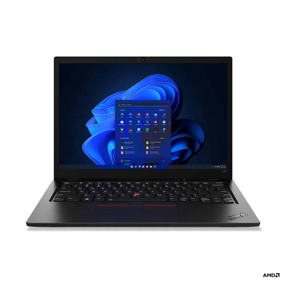 Lenovo ThinkPad L13 Gen 3 (AMD) AMD Ryzen™ 5 PRO 5675U Laptop 33.8 cm (13.3") WUXGA 8 GB DDR4-SDRAM 256 GB SSD Wi-Fi 6E (802.11ax) Windows 11 Pro Black