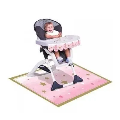 One Little Star Pink High Chair Decoration Kit