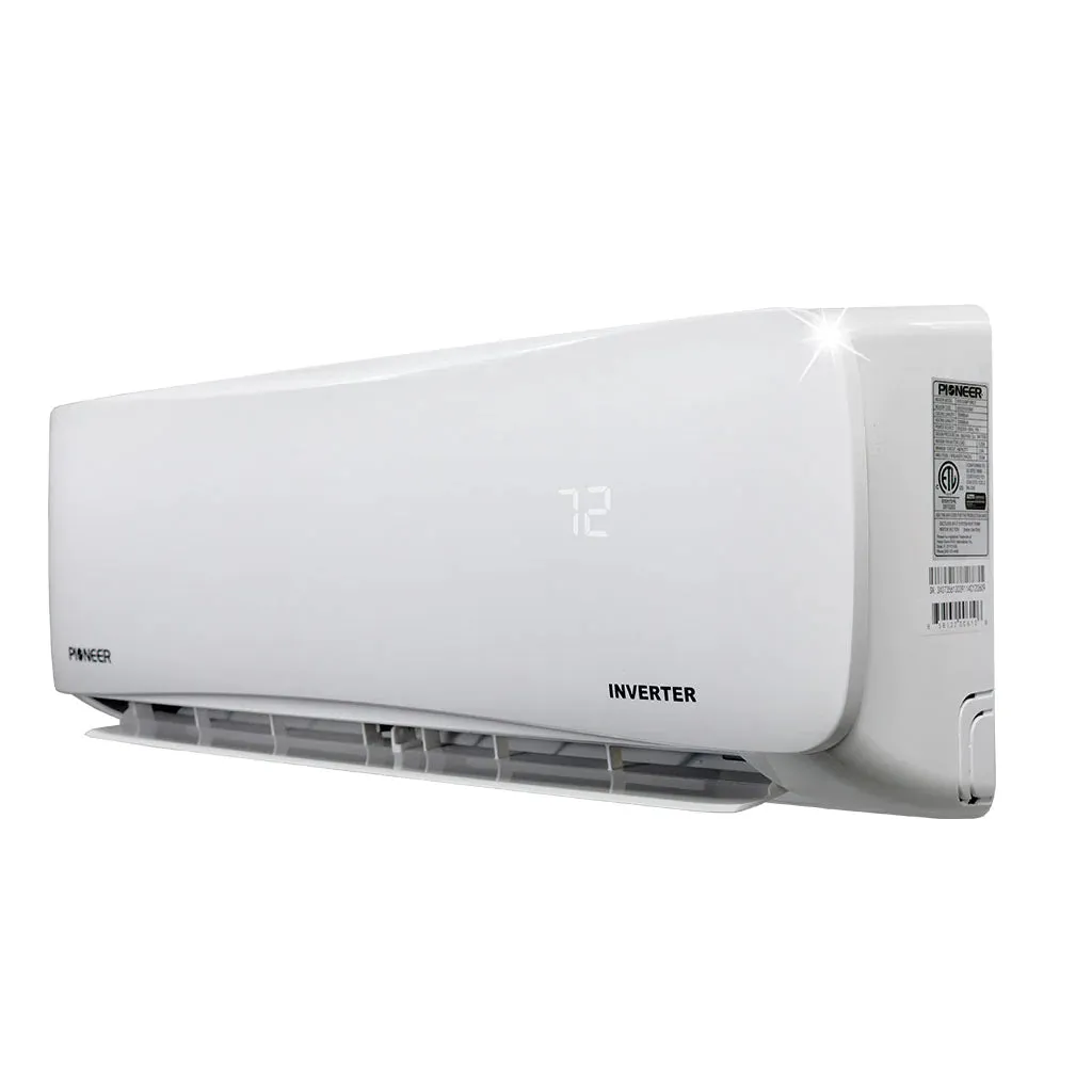 Pioneer® 12,000 BTU 22.7 SEER2 Ductless Mini-Split Inverter   Energy-Star Air Conditioner Heat Pump System Full Set 115V