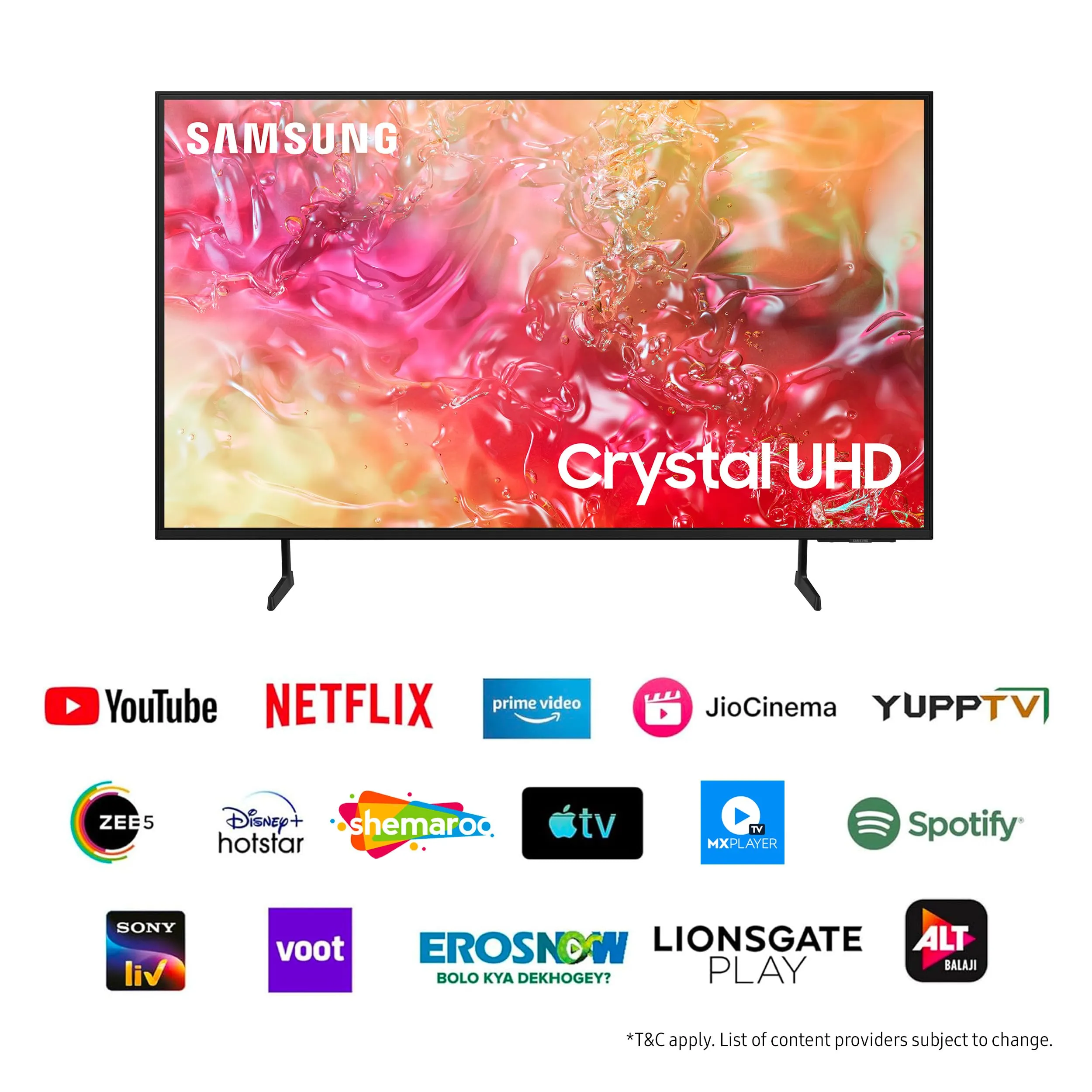 Samsung 108 cm (43 inches) 4K Ultra HD Smart LED TV UA43DU7660KLXL (Black)