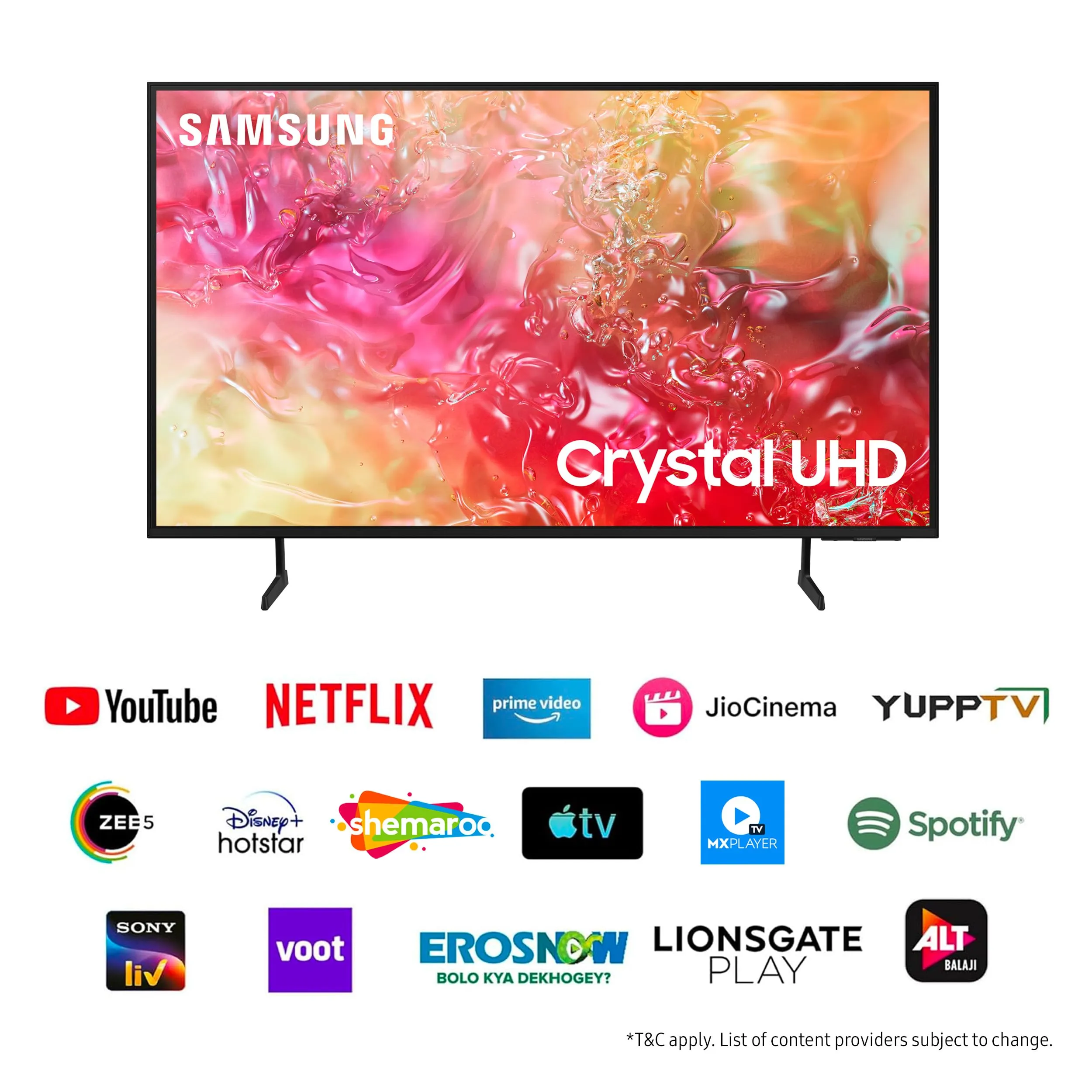 Samsung 125 cm (50 inches) 4K Ultra HD Smart LED TV UA50DU7700KLXL (Black)