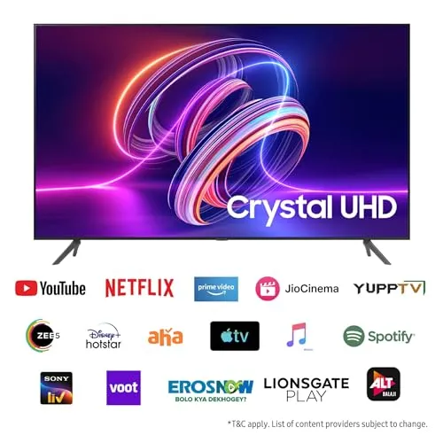 Samsung 163 cm (65 Inches) Crystal Vision 4K Ultra HD Smart LED TV UA65CUE70AKLXL (Titan Gray)