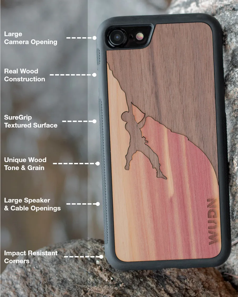 Slim Wooden iPhone Case (Purple Heart)