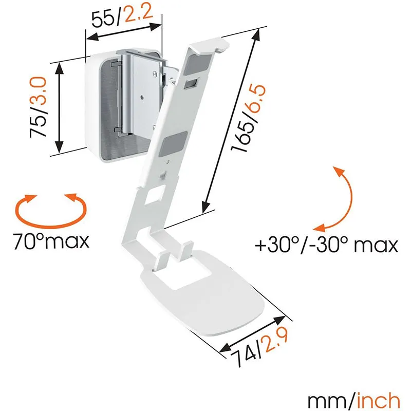 Vogels SOUND 4201 - Sonos ONE / ONE SL Wall Mount Bracket (Each)