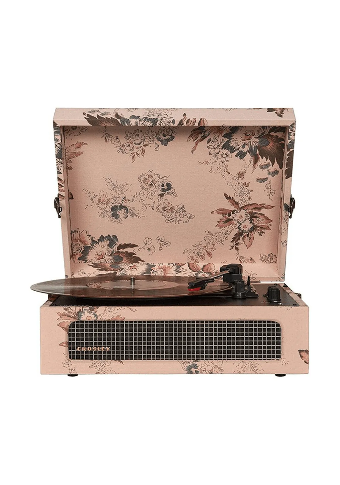 Voyager Portable Turntable with Built-in Bluetooth Receiver - Floral - CR8017B-FL4