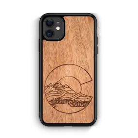 Wooden Phone Case (Outdoor Adventure - Colorado Flag Night Landscape)